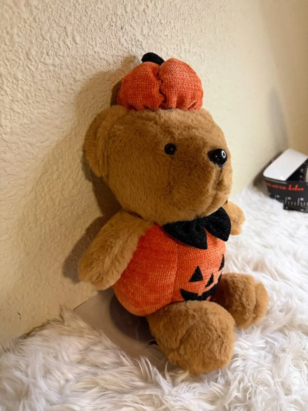 Candy Corn Lane Halloween Pumpkin Bear Weighted Shelf Sitter Decor 14